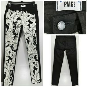 Paige Emily Embroidered Ultra Skinny Denim